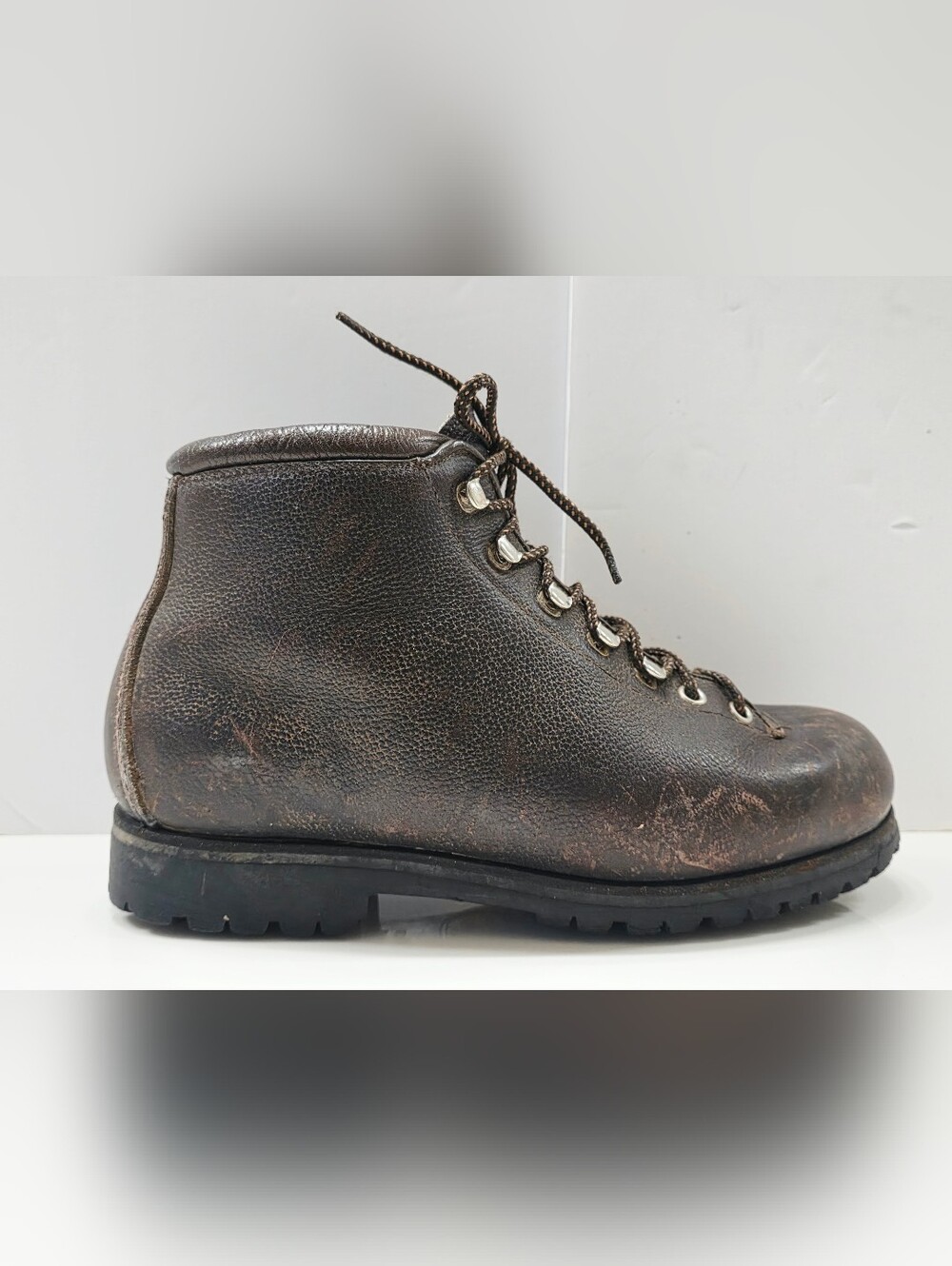 The Alps Fabiano Brown Leather Ankle Boot Vintage Hiking 36 Mountaineer 6 Used